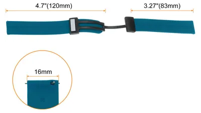 Produktbild von Uhrenarmband 16mm Magnetisches Silikon Uhrenarmb?nder, Schnellverschluss Uhrband Gummi Wasserdichtes mit Schwarzem Metall-Faltschlie?e Uhren Armband fš¹r Herren Damen, Blau