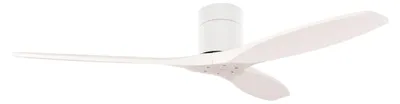 Immagine prodotto di Forlight - Ventilatore a soffitto Stem Evo, diametro 1320 mm, motore DC silenzioso, 30W, 6 velocità, telecomando incluso, adatto per ambienti da 20 a 32 m², colore bianco, pale bianche, modalità estiva/invernale