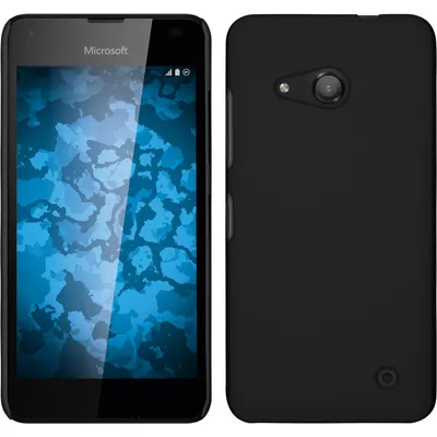 Produktbild von PhoneNatic Case kompatibel mit Microsoft Lumia 550 - Hülle schwarz gummiert Hard-case + 2 Schutzfolien