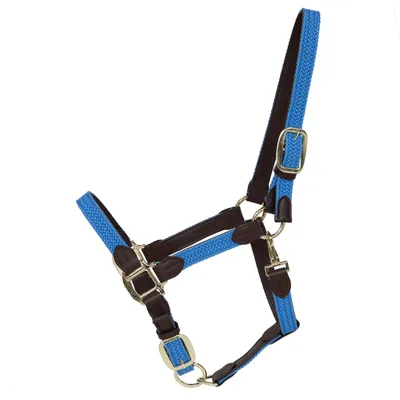 Produktbild von Kentucky Horsewear Stallhalfter Plaited Nylon Halfter Nylonhalfter Hellblau Full
