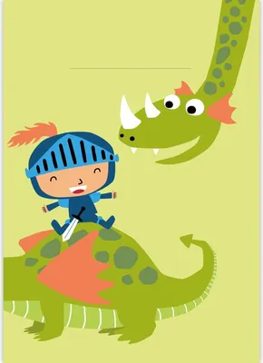 Produktbild von Lustiger Ritter mit Drachen DIN A3 Malblock für Kinder auf grün
