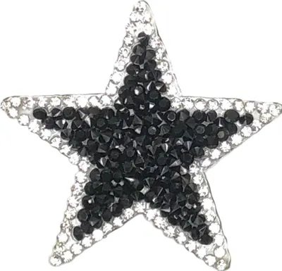 Produktbild von Stern-Emblem-Aufnäher mit Strasssteinen zum Aufbügeln