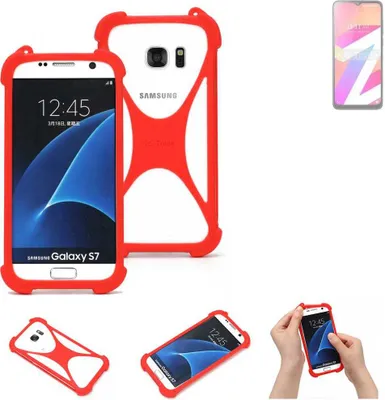 Produktbild von K-S-Trade Handy-Hülle kompatibel mit Lava Z3 Schutz-Hülle Bumper Silikon Schutz Hülle Cover Case Silikoncase Silikonbumper TPU Softcase Smartphone,