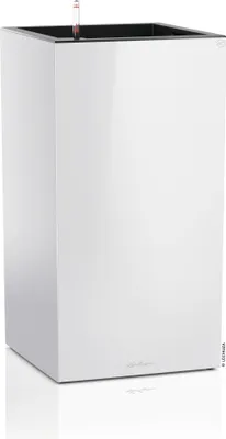 Produktbild von LECHUZA-Pflanzgefäß CANTO Premium 40 High Weiß Hochglanz | Pflanzgefäß mit Bewässerungssystem | Hochglanz-Oberfläche | 40 x 40 x 76 cm | 13650
