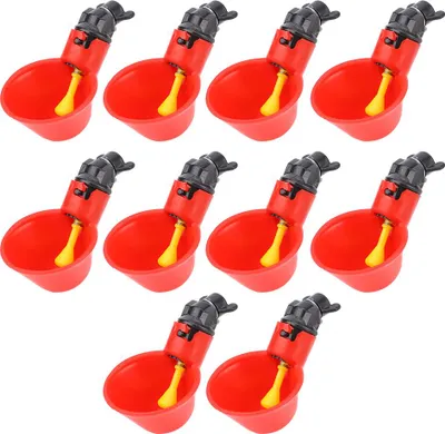 Obrázok produktu pre 10 kusov plastových automatických napájačiek na vodu pre hydinu Chicken Drinker Tool (C)