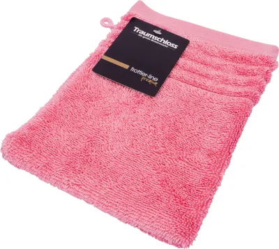 Produktbild von Traumschloss Frottier-Line Premium Waschhandschuh 16 x 21 cm pink 100% ägäische Baumwolle mit 600g/m²