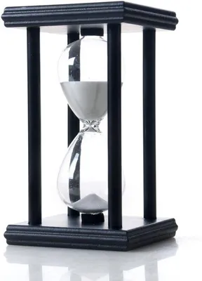 Produktbild von Sanduhr 15 Minuten mit Holzrahmen - Schwarz