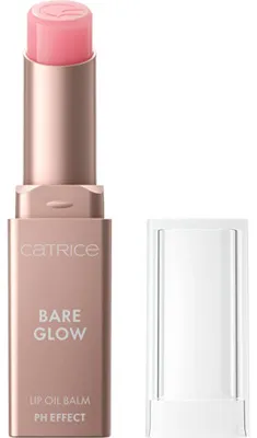 Zdjęcie produktu dla CATRICE Bare Glow Lip Oil Balm, Balsam do ust, Różowy, Kobiety, Skóra uniwersalna, Wygładzający, Zmiękczający, Nawilżający, RICINUS COMMUNIS (CASTOR) SEED OIL, HYDROGENATED VEGETABLE OIL, BUTYROSPERMUM PARKII (SHEA)...