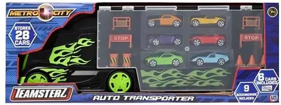 Imagen del producto de Teamsterz Metro City, transportador de coches, tamaño mediano. Un solo tamaño