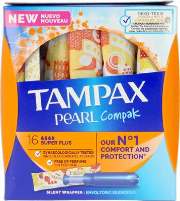 Produktbild von TAMPAX Pearl Compak Super Plus, 16 Stück(e)
