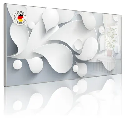 Produktbild von Metall Magnettafel beschreibbar 78x37cm Motiv Papiertropfen [MTSQ 12452]
