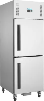 Image de Réfrigérateur Polar Série G en acier inoxydable avec porte divisée 600 L