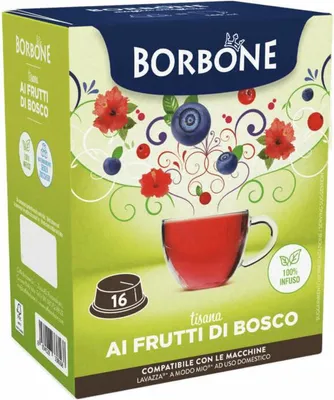 Immagine prodotto di Caffè Borbone Tisana ai Frutti di Bosco 16 Capsule Compatibili Lavazza A Modo Mio