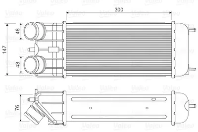 Produktbild von VALEO 818663 Ladeluftkühler LLK passend für PEUGEOT 207 (WA, WC) Turbo Intercooler