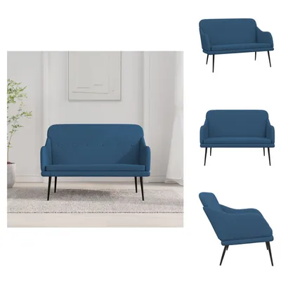 Zdjęcie produktu dla vidaXL Ławka niebieska 110x76x80 cm tkanina - Ławki