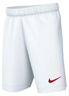Image de Short de football pour garçon Nike Dri-Fit Park III, blanc et rouge université, taille XS