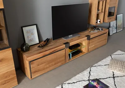 Produktbild von MASSIVMOEBEL24 TV-Board Wildeiche / Zerreiche 260x48x50 natur geölt NEW AMSTERDAM #04