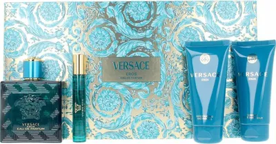 Immagine prodotto di Versace Eros Set Eau de Parfum, 100 ml + Balsamo dopobarba, 75 ml + Gel doccia, 75 ml + Eau de Parfum, 10 ml