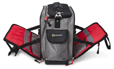 Imagen del producto de C.K. Magma: Bolsa de transporte para herramientas MAX, diseñada para técnicos, sin herramientas, con compartimento central extra ancho: 170 mm, y una unidad extraíble (MA2639)
