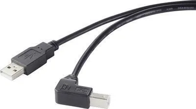Produktbild von Renkforce RF-4613068 USB Kabel 0,5 m USB 2.0 USB A USB B Schwarz (RF-4613068)