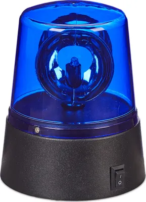 Produktbild von LED Blaulicht Partybeleuchtung blau Warnleuchte batteriebetrieben Rundumleuchte