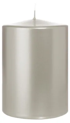 Produktbild von Wiedemann stumpfe Kerze - silber - 15 x 10 cm - 113 Stunden