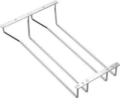 Immagine prodotto di Scaffale per bottiglie in acciaio inossidabile, 35 cm, a 2 file, cromato