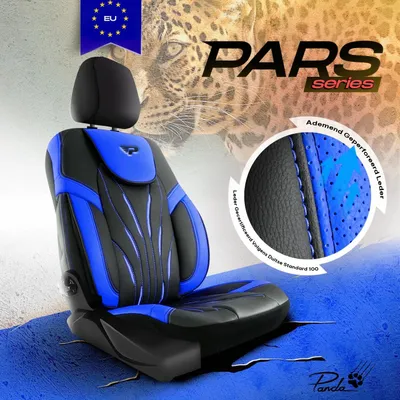 Immagine prodotto di Coprisedili Pars Serie  Blu  – Pelle – coprisedili universali per auto – vestibilità perfetta per oltre 3000 modelli di auto – set per sedili anteriori.Caratteristiche: set per sedili anteriori, Colore: blu