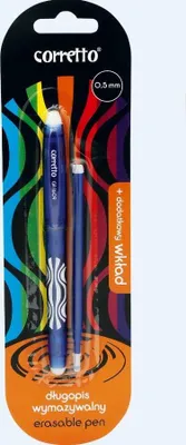 Obrázok produktu pre Stierateľné modré biro s náplňou