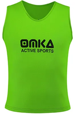 Produktbild von 10 Stück OMKA Fußball Leibchen Trainingsleibchen Markierungshemd Fußballleibchen für Kinder Jugend und Erwachsene, Farbe:Orange, Bibs:Junior (M)