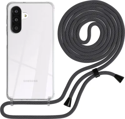 Produktbild von EAZY CASE Handykette mit Hülle für Samsung Galaxy A26 Backcover Handykette, zum Umhängen in Dunkelgrau