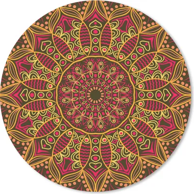 Produktbild von MuchoWow® Mauspad Mousepad Muster - Mandala - Pflanzen 50x50 cm - Mousepads - Maus Mat - Pad - Mausunterlage - Vinyl