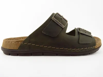Produktbild von Rohde Brushleder olive Pantolette Grün : 43