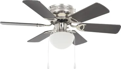 Produktbild von vidaXL Dekorativer Deckenventilator mit Leuchtmittel 82 cm Dunkelbraun