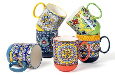Obrázok produktu pre Solidchoice – Súprava 6 porcelánových šálok s rúčkami