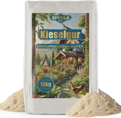 Obrázok produktu pre Diatomaceous earth for chickens 10kg - 100% prírodná diatomaceous earth Jemná pre záhradníctvo, technické aplikácie a chov zvierat, bezpečná a účinná v boji proti škodcom - ideálna pre kurníky