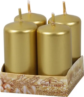 Immagine prodotto di Candela dell'Avvento Nohel Garden metallizzata lucida d4x8cm 4pz