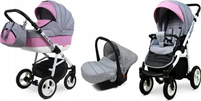 Obrázok produktu pre BabyLux® Alu Way | Kočík 3v1 Bambimo | Svetloružová | Kočík Kombi | Kočíková súprava | Kočík