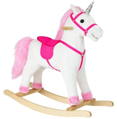 Produktbild von Leantoys Schaukelndes Einhorn weißer Ton bewegend 74cm
