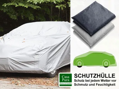 Produktbild von Autoabdeckung Vollgarage für Winter & Sommer verschiedene Größen M 431x165x119 Silber