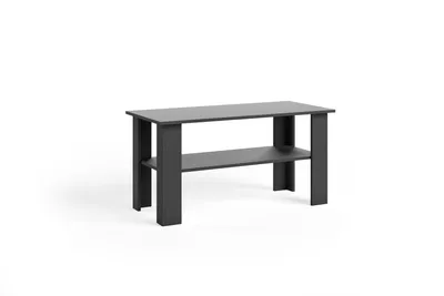 Produktbild von Couchtisch FINO mit Ablagefach, Wohnzimmertisch mit Stauraum, Sofatisch für Wohnzimmer, Moderner Kaffeetisch, Beistelltisch, Schwarz