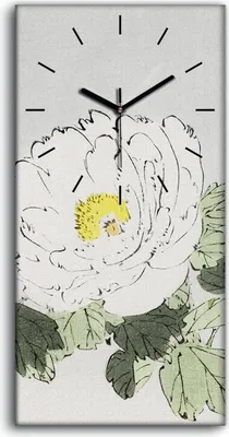 Produktbild von Wandbild Leinwand Bilder Wanduhr 30x60 Malerei Asiatischer Blumen Zweig - schwarze Hände