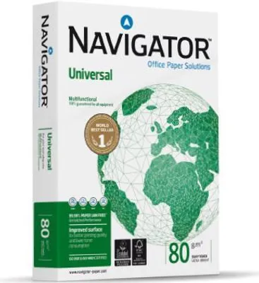 Produktbild von Navigator UNIVERSAL A3, Weiß, 80 g/m², ISO 9001, ISO 9706, ISO 9708, ISO 14001