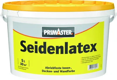 Produktbild von Primaster Latexfarbe seidenglänzend 5 L weiß