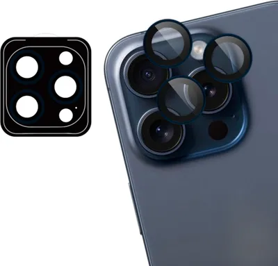 Immagine prodotto di imoshion confezione da 2 lenti di protezione per fotocamera per iPhone 15 Pro / 15 Pro Max - Blu Titanio