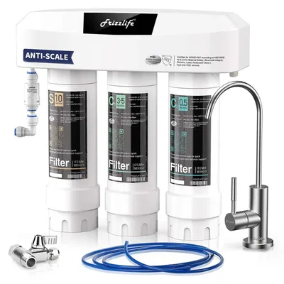 Wasserfiltersystem unter Spüle, 3-stufig, 0,5 µm, NSF/ANSI 42 & 53