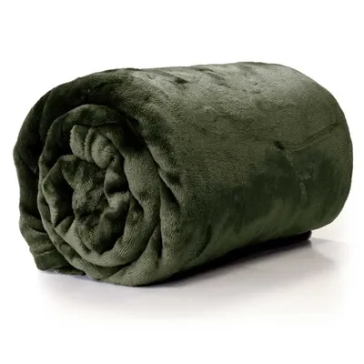 Imagen del producto de Unyqoos® Unique Living Enzo Plaid: Manta decorativa, 130x180 cm, color verde intenso, diseño acolchado tipo panal, resistente al color y lavable, suave y cálida para sofá y cama