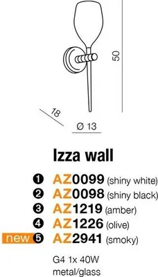 Zdjęcie produktu dla Kinkiet Izza AZ1219 Azzardo
