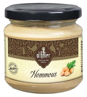 Produktbild von Al Amier Hommous 180 G Glas Vegan Glutenfrei Leicht erdig mit einer Note von Knoblauch und Zitrone