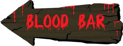 Produktbild von Schild Blood Bar ca. 50 cm Halloween Dekoration